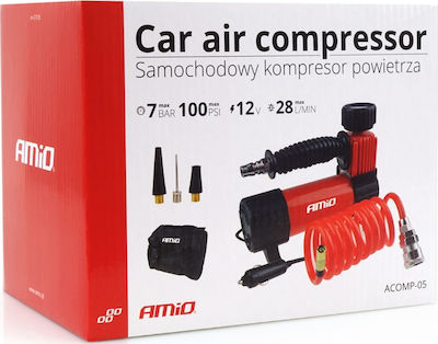 AMiO Car Tire Pump 100PSI with Cable 12V