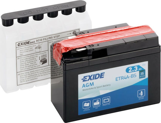 Exide Μπαταρία Μοτοσυκλέτας με Χωρητικότητα 2.3Ah