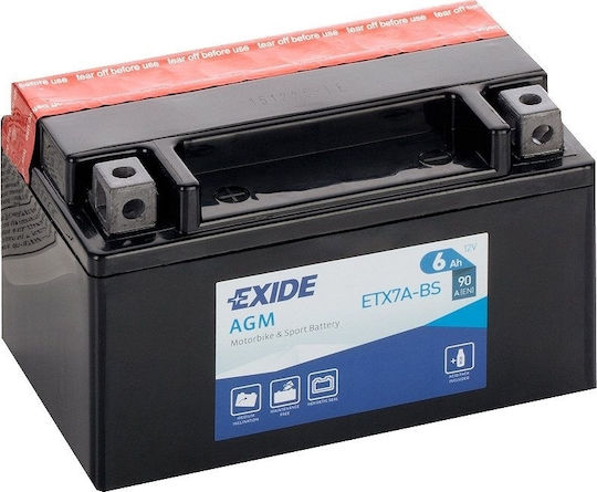 Exide Baterie Pentru Motociclete Tip Închis Maintenance Free 90A Cu Capacitate 6Ah