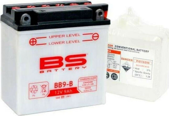 BS Motorradbatterie YB9-B 120A mit Kapazität 9.5Ah