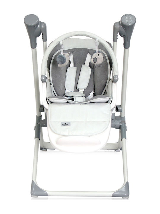 Lorelli Ventura Foldable Highchair 2 in 1 with Metal Frame & Fabric Seat Cool Grey Stars