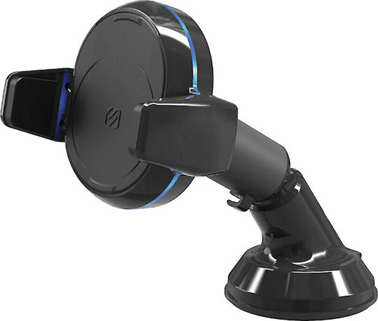 Scosche MagicGrip Double-Pivot Window/Dash Car Mobile Mount with Magnet and Wireless Charging Black