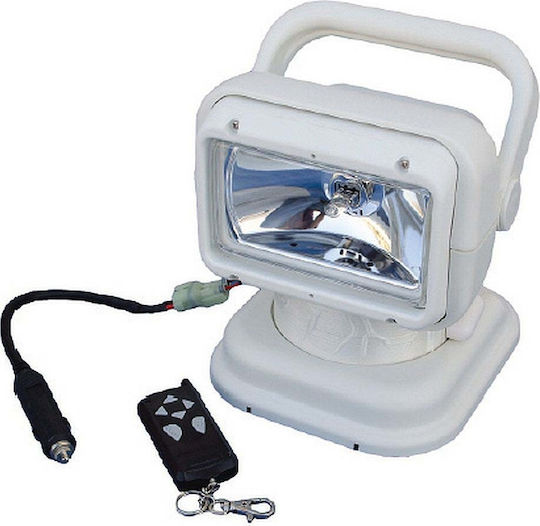 Eval Boat Spotlight Rotating Projector with Plastic Base Remote Controlled 12V 01271-1