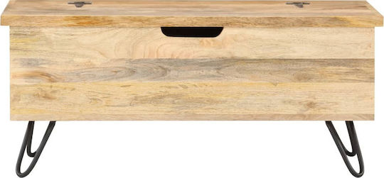 vidaXL Dekorative Truhe Hölzernes Beige 90x40x45cm