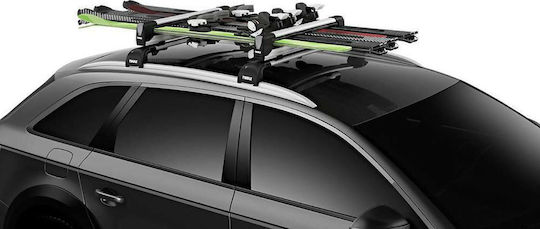Thule Snowpack Extender Bare și suporturi pentru schiuri auto Din aluminiu Potrivite pentru 5 perechi de schiuri sau 2 plăci de snowboard