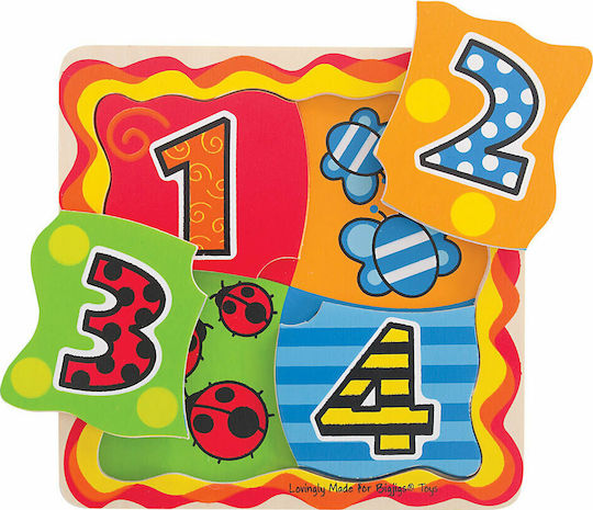 Ξύλινο Παιδικό Puzzle Σφηνώματα My First Matching Numbers 4pcs Big Jigs