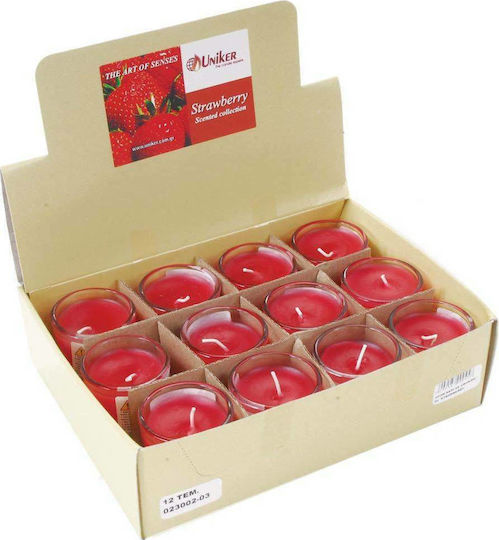 Uniker Teelichter mit Duft Blaubeere in Rot Farbe 1cm