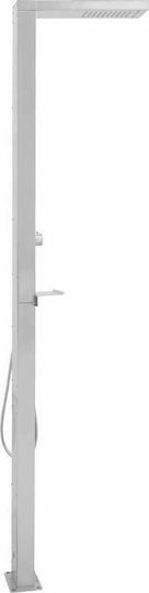 vidaXL Pool Shower 210x44x15cm Silver