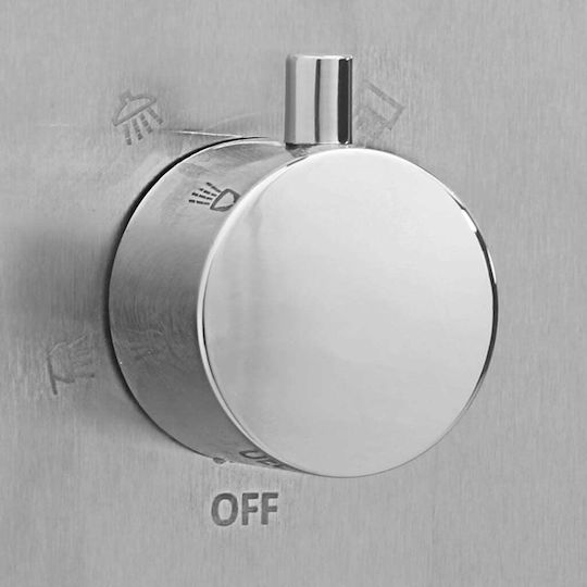vidaXL Pool Shower 210x44x15cm Silver