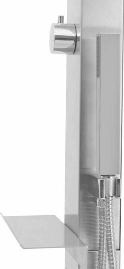 vidaXL Pool Shower with Height 210cm Silver