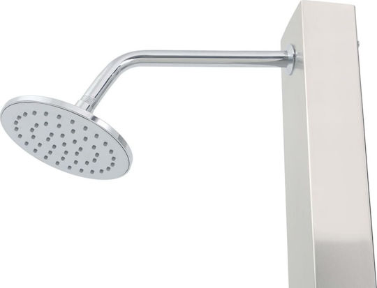 vidaXL Pool Shower with Height 210cm Silver