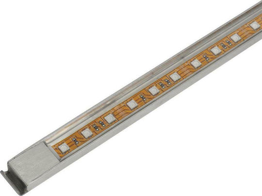 vidaXL Pool Waterfall with LED Lighting made of Stainless Steel 8x60x11.5cm Silver