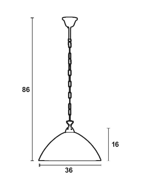 ArkoLight Pendant Light Honey with Socket E27 36cm