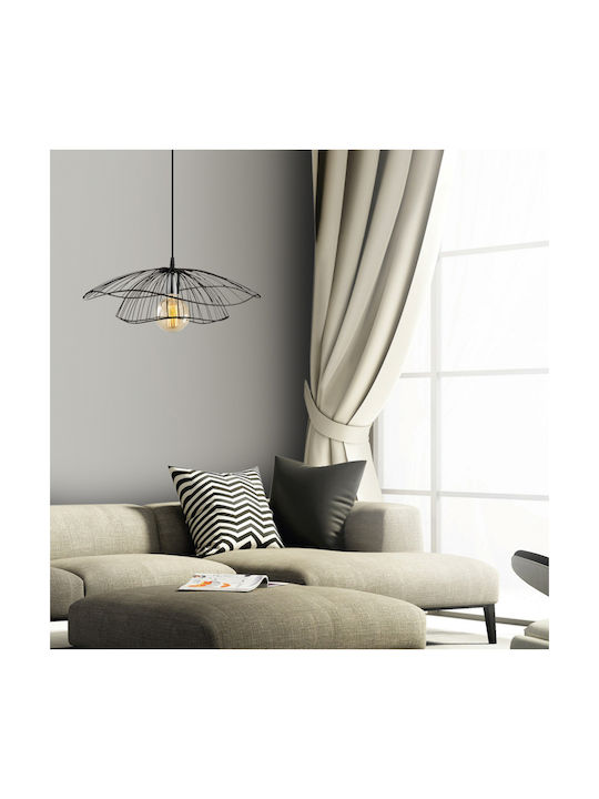 HomeMarkt Pendant Light Black with Socket E27 50x111cm