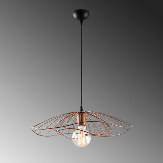 HomeMarkt Verstellbare Deckenleuchte Bronze mit Lampenbirnensockel E27 50x50x111cm