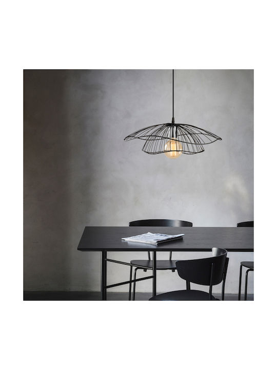 HomeMarkt Pendant Light Black with Socket E27 50x111cm