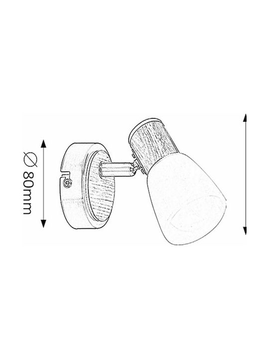 Rabalux Gavin Single Spot with Socket E14 in Beige Color