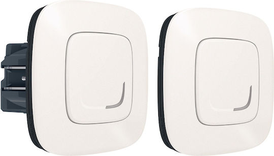 Legrand Valena Allure Netatmo Επιτοίχιος Διακόπτης Τοίχου Wi-Fi Μονός με Πλαίσιο Εκρού