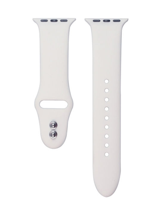 Crong Liquid Strap Silicone with Pin White (Apple Watch 44/45/46mm/Ultra 49mm) CRG-44LQB-WHI