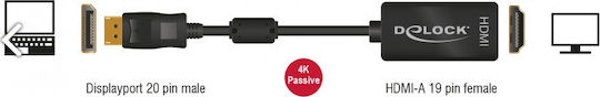 DeLock Μετατροπέας DisplayPort male σε HDMI female 1τμχ 62609