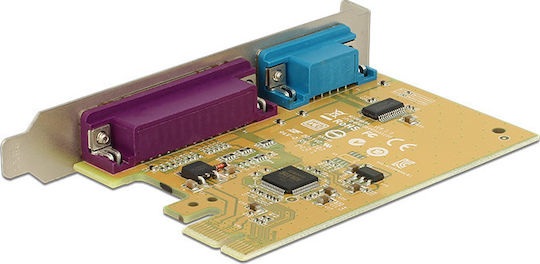 DeLock Κάρτα PCIe σε 2 θύρες DB25 Parallel / RS232 DB9 Serial