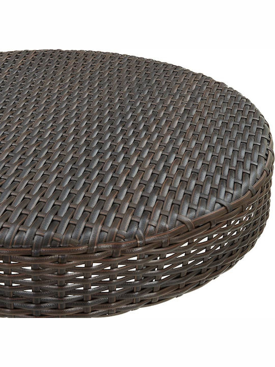 Τραπέζι Μπαρ Εξωτερικού Χώρου Rattan Καφέ 75.5x75.5x106εκ.