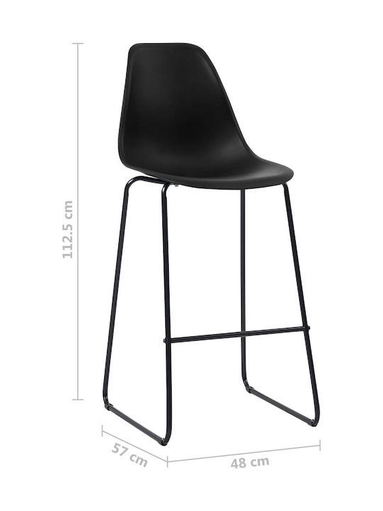 vidaXL Bar Set for Small Outdoor Spaces 3 Pieces Black