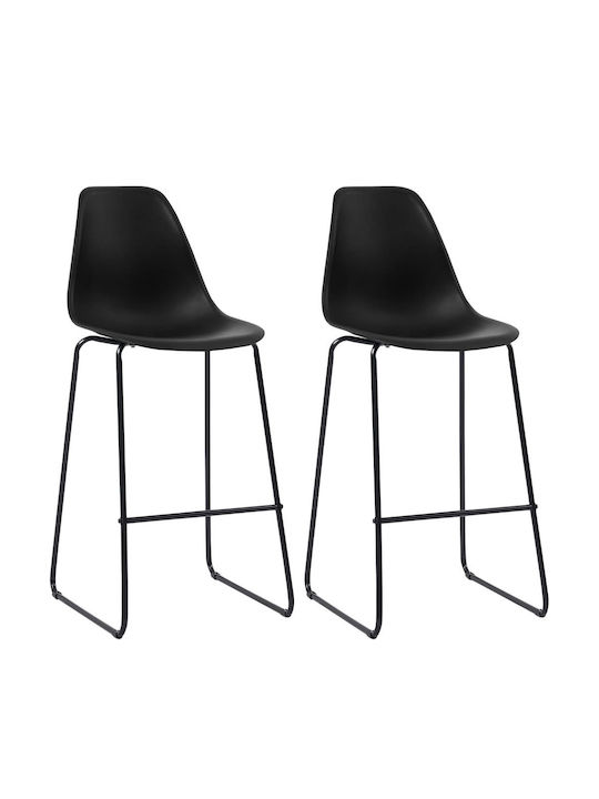 vidaXL Bar Set for Small Outdoor Spaces 3 Pieces Black