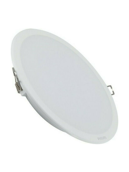 Philips Στρογγυλό Χωνευτό LED Panel 22W με Φυσικό Λευκό Φως 4000K 17.5εκ.