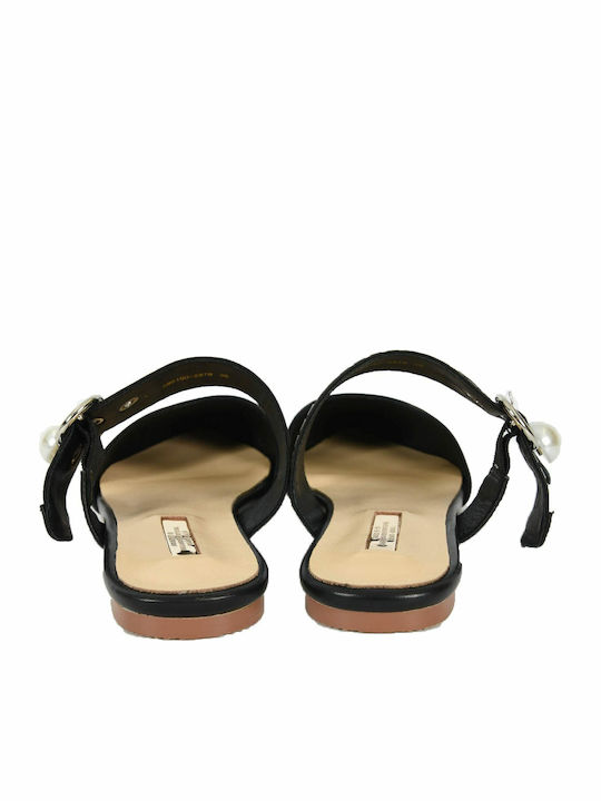 Flat Mules in Black Color