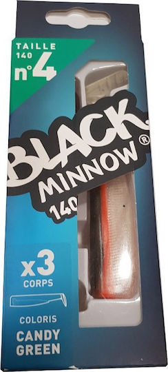 Fiiish Minnow No4 Artificial Bait No4 14pcs Black Set 3pcs