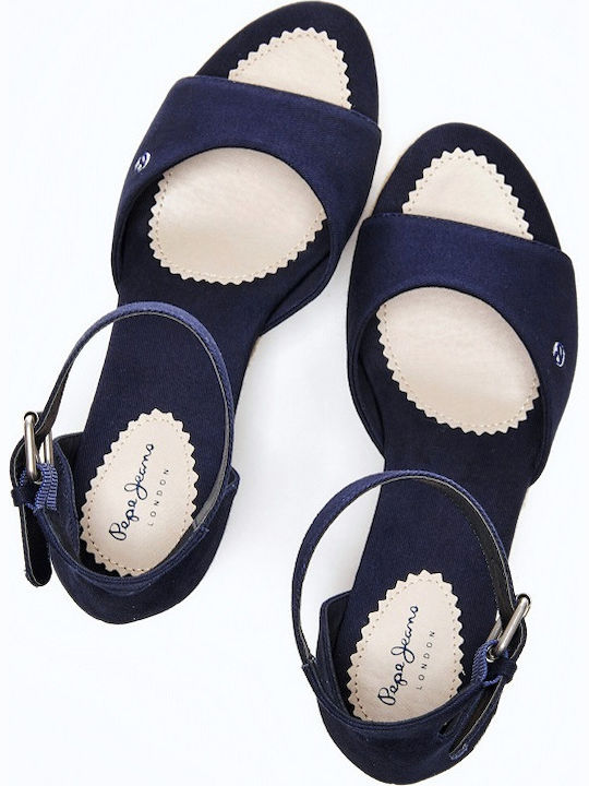 Maida Bass Platforme Dama Tip Espadrile Albastru Marin