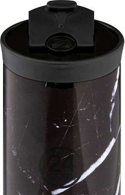 24Bottles Travel Tumbler Glass Thermos Stainless Steel BPA Free Black 350ml with Mouthpiece