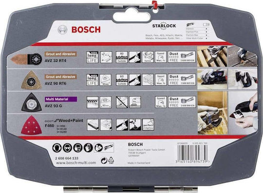 Bosch Set Zubehör für Schleifen Starlock Multitool Zubehörset 3Stück 2608664133