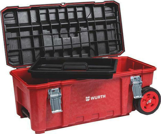 Wurth Tool Storage Plastic Wheeled Box W71xD30xH33cm 0962219005