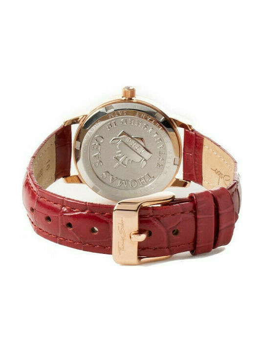 Thomas Sabo Watch with Red Leather Strap