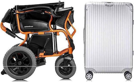 Yuwell D130HL Scaun Cu Rotile Electric 20" Pliabil 78cm Portocaliu