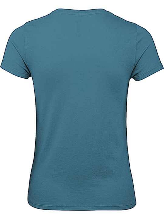 B&C E150 Women's Short Sleeve Promotional T-Shirt Diva Blue