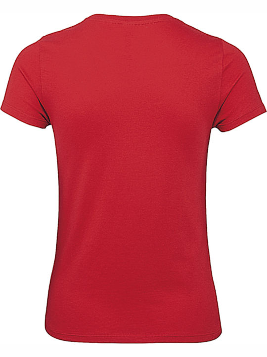 B&C E150 Women's Short Sleeve Promotional T-Shirt Red