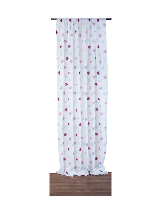 Viopros Kinder Vorhang Fränkie mit Borte Blue 651772 140x270cm