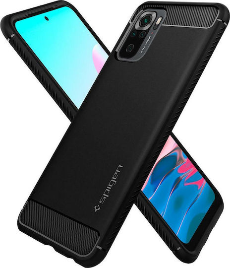 Spigen Rugged Armor Задна корица Силикон Черен (Redmi Note 10 / 10s / Poco M5s)