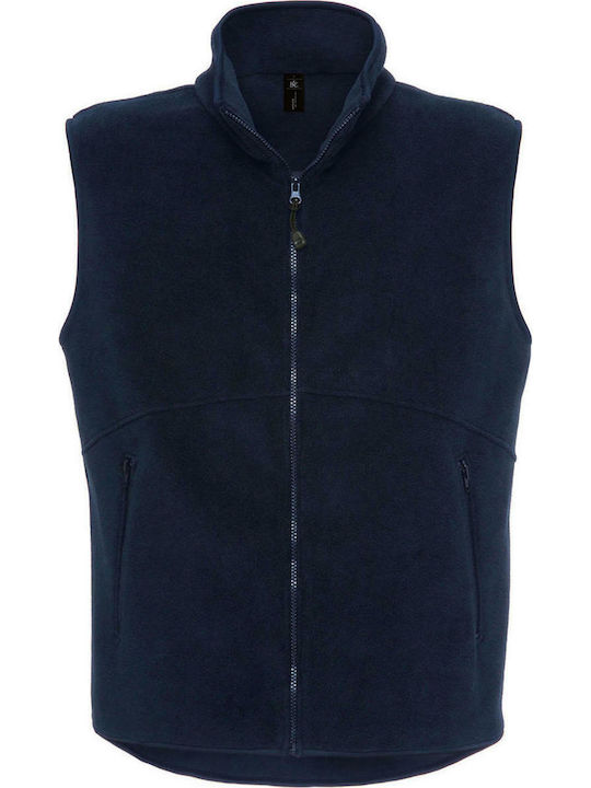 B&C Traveller + Men's Sleeveless Promotional Cardigan Navy FU705-003