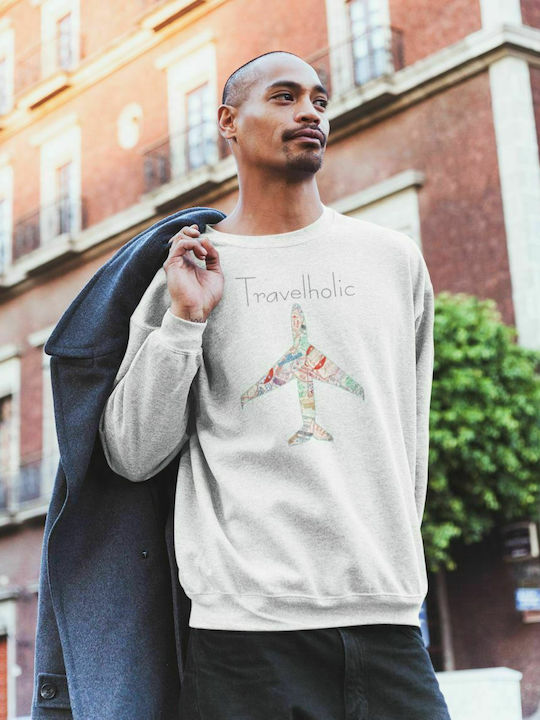 Travelholic Sweatshirt - WHITE