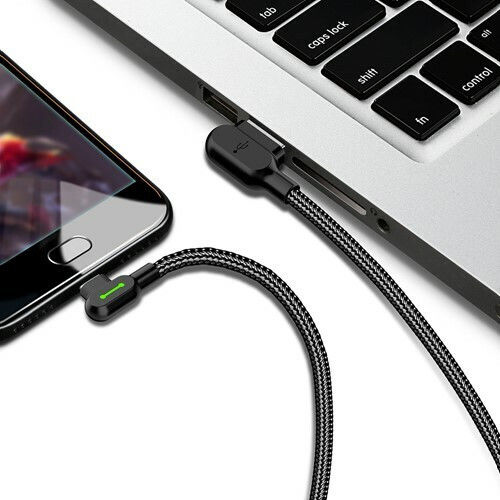 Mcdodo Button Angle (90°) / Braided USB 2.0 Cable USB-C male - USB-A Μαύρο 1.8m CA-5282