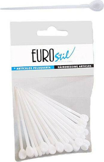 Eurostil 00648 Rollers Hair Rollers with Bristles in White Color 36pcs