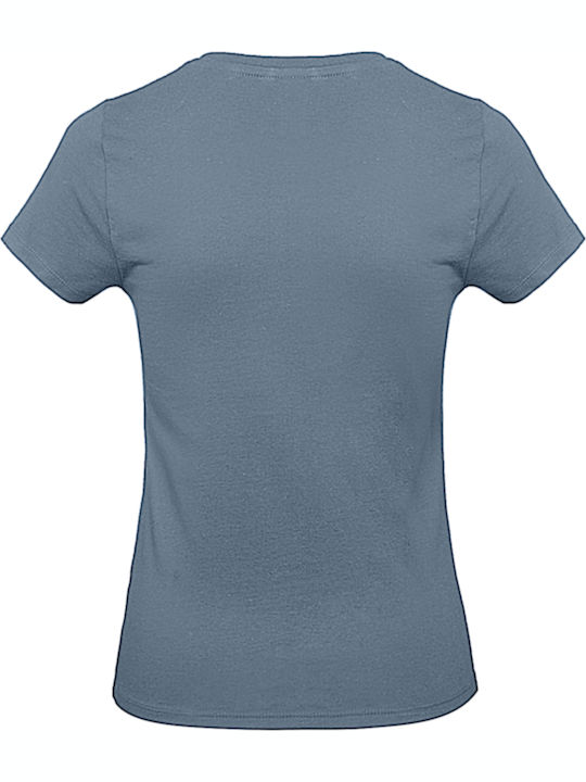 B&C Exact 190 Women's Short Sleeve Promotional T-Shirt Stone Blue TW04T-400