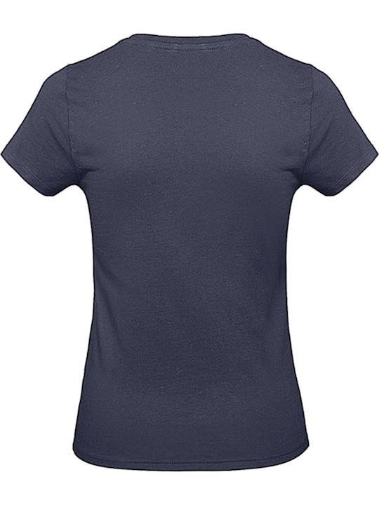 B&C Exact 190 Women's Short Sleeve Promotional T-Shirt Urban Navy