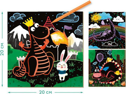 Dodo Painting Dragons Set Painting Cards with Scratch
