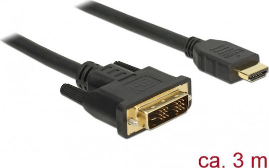 DeLock Cable DVI-D male - HDMI male 3m (85585)