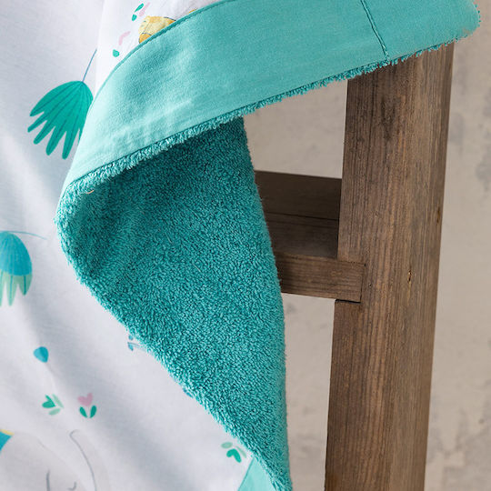 Nima Chirpy Kids Beach Towel Light Blue 75x75cm